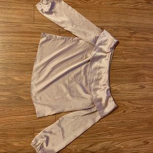 Baby pink satin top